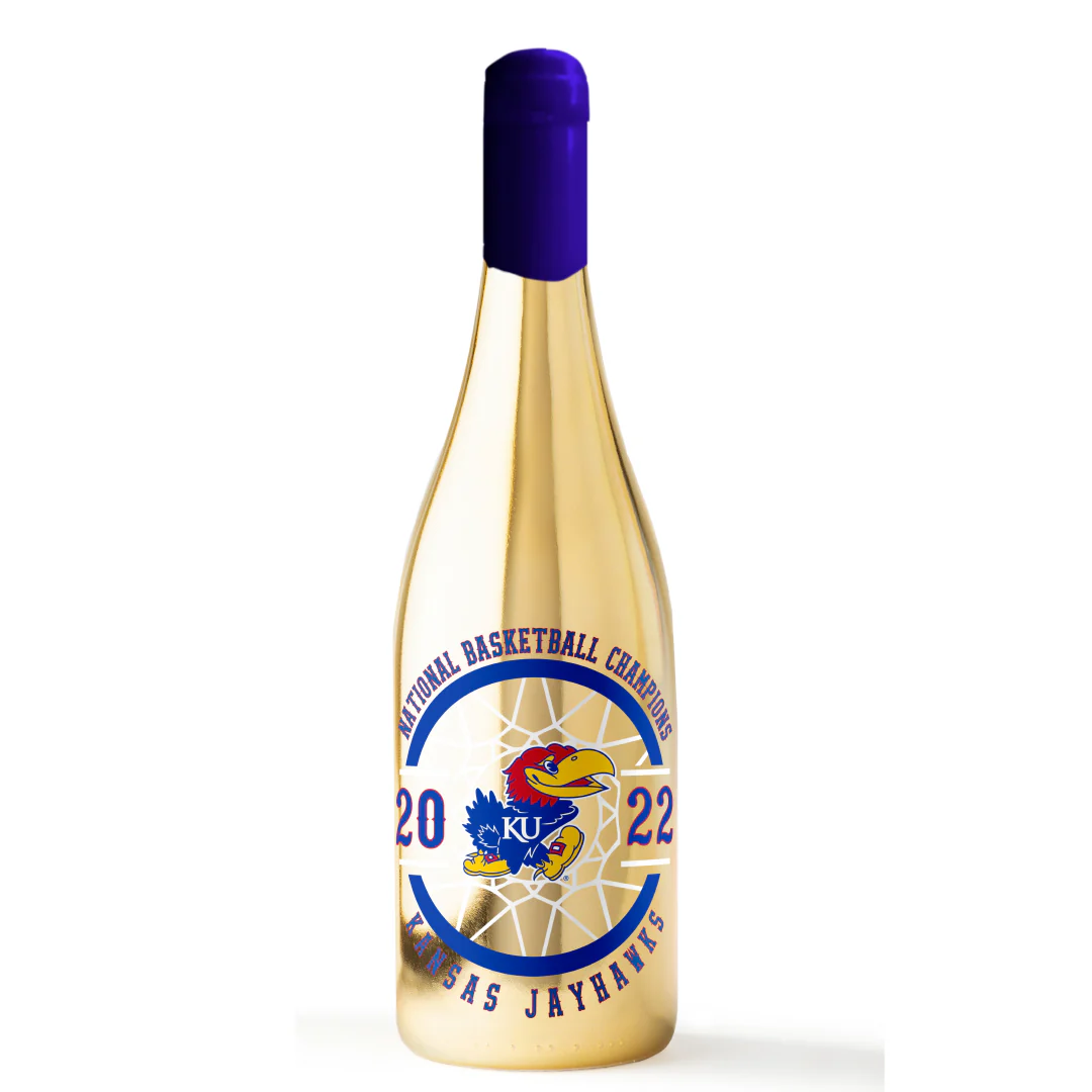 2022 KU Basketball National Champions Metallic Gold 1.5L - Image 2