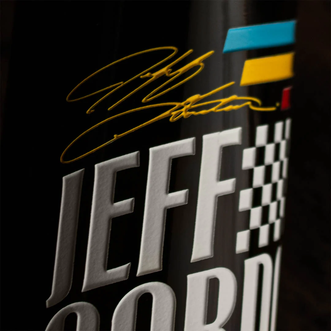 #24 Jeff Gordon Race Stripes Etched Wine Bottle - Image 3