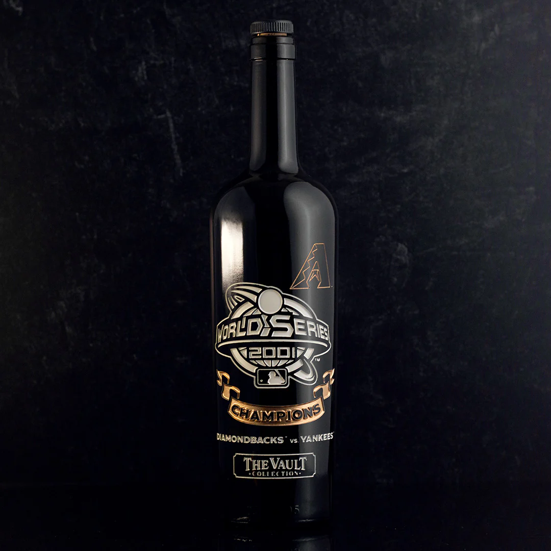 Arizona Diamondbacks 2001 World Series Vault Etched Wine - Image 4