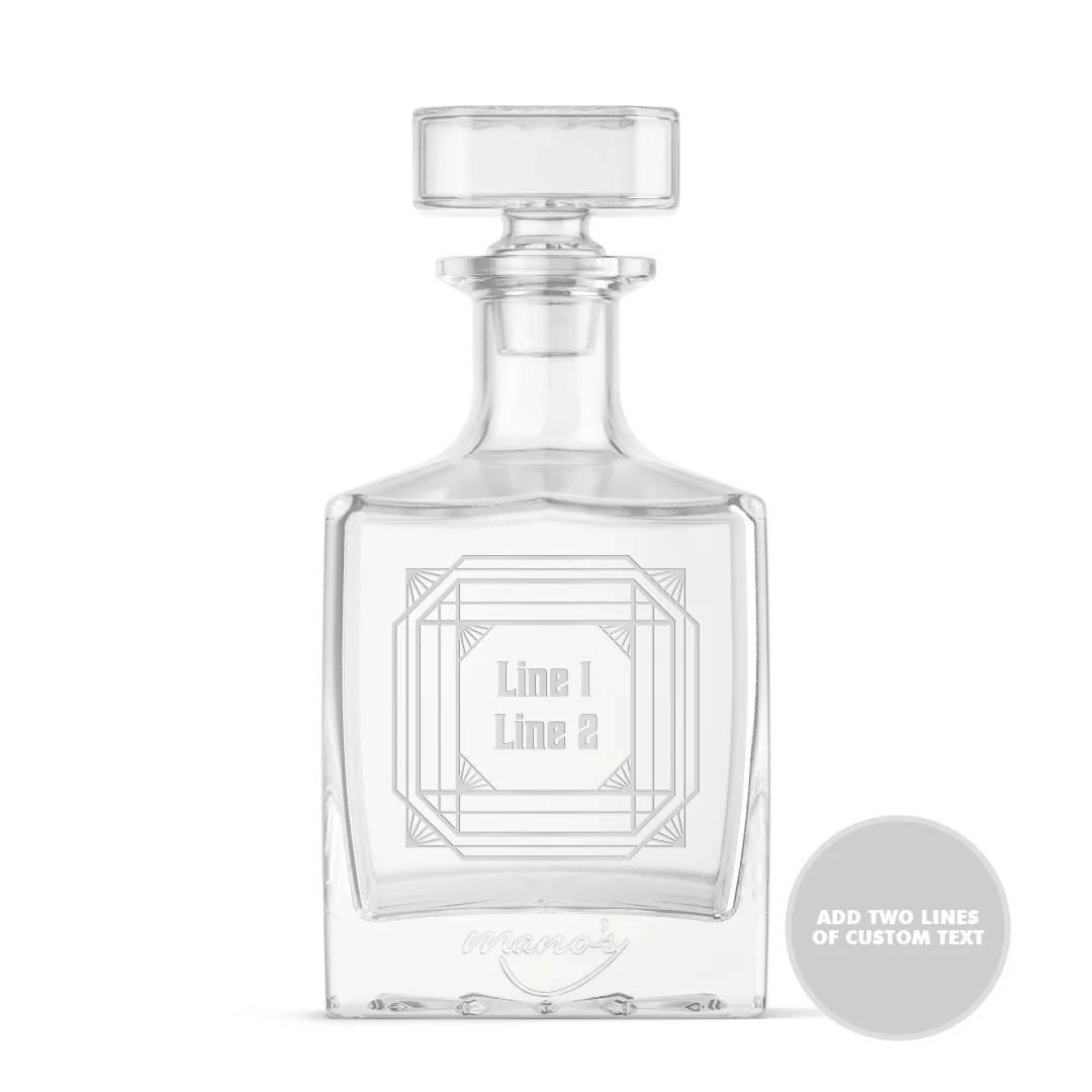 Art Deco Frame Custom Crystal Glass Decanter - Image 5