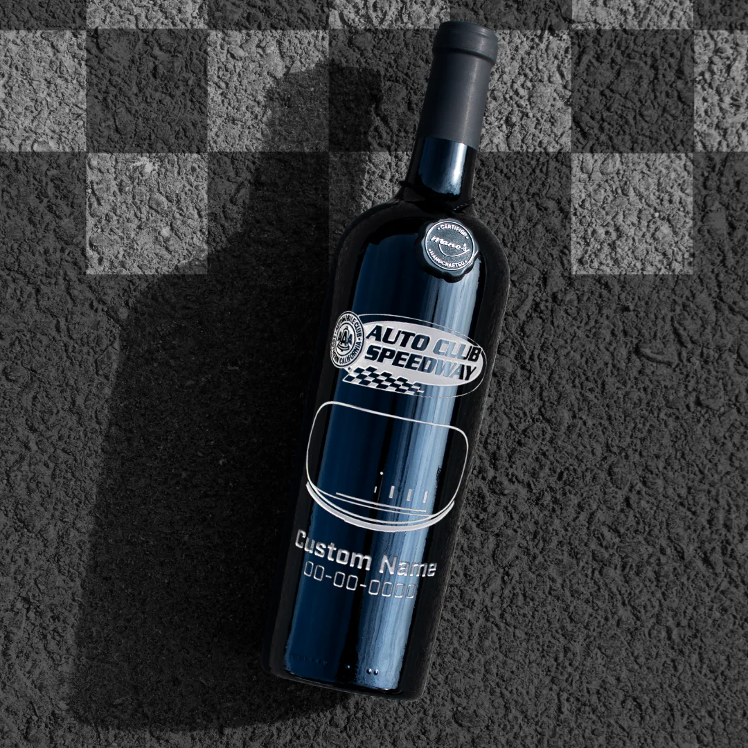 Auto Club Speedway Custom Name Etched Wine - Image 3