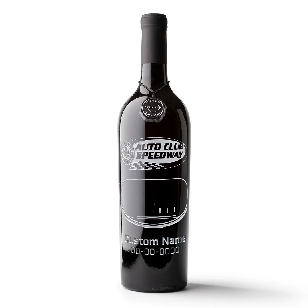 Auto Club Speedway Custom Name Etched Wine - Image 4