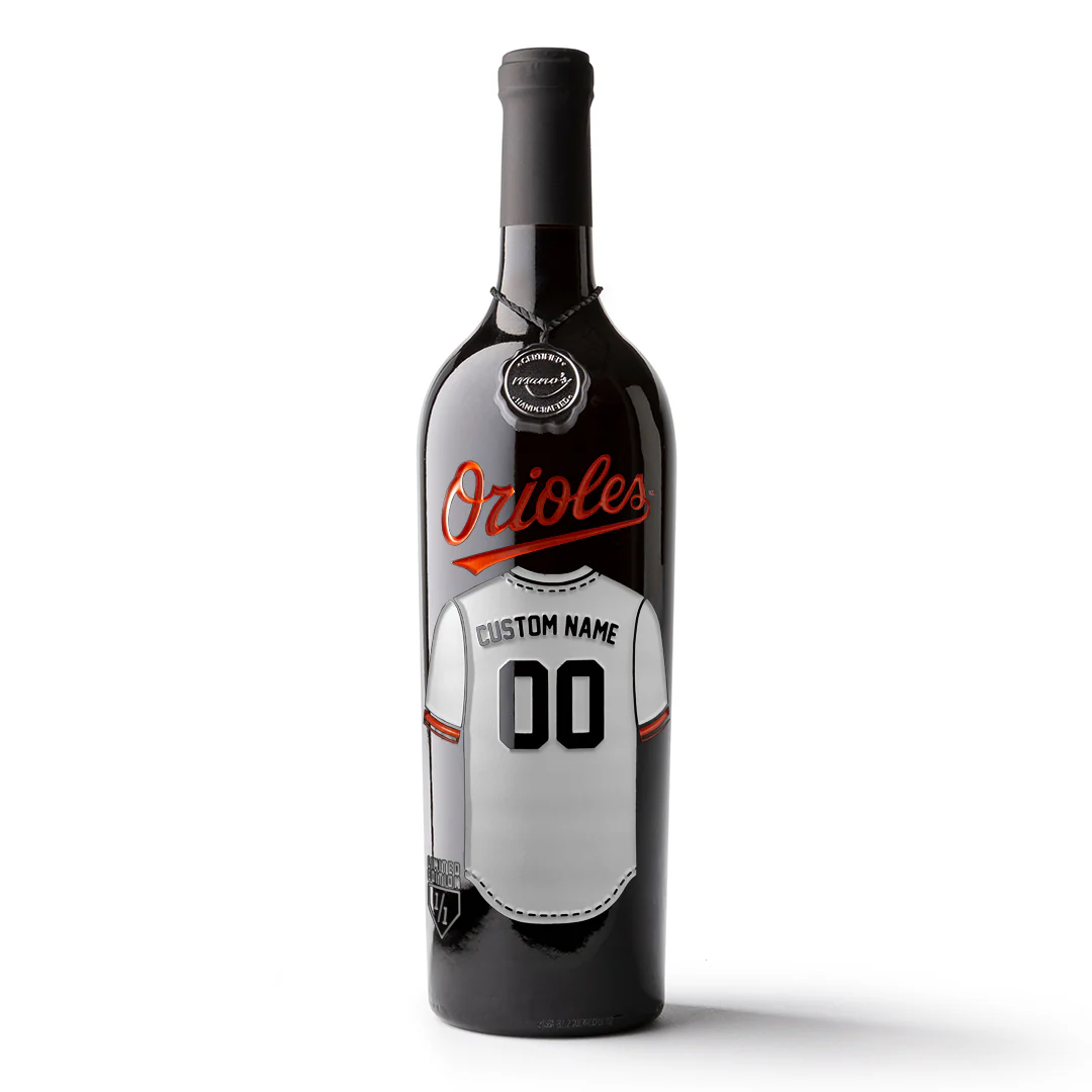 Baltimore Orioles Custom Jersey Etched Wine - Image 3