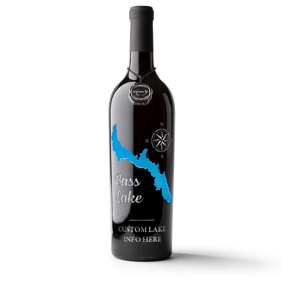 Bass Lake Custom Etched Wine - Image 3