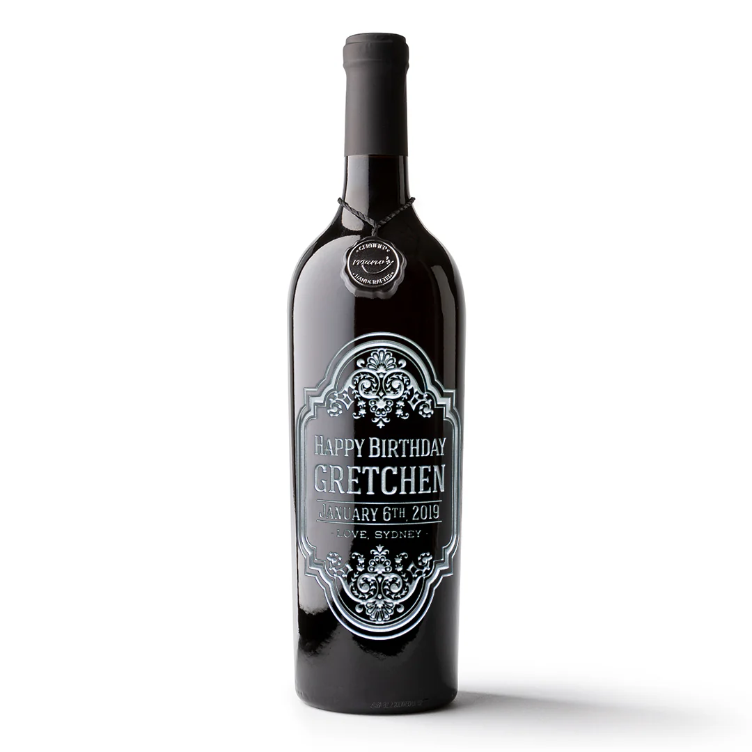 Birthday Frame Custom Etched Wine Bottle - Image 4