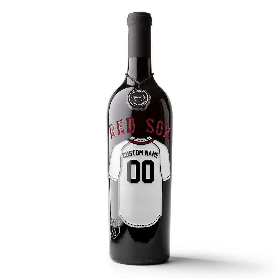 Boston Red Sox Custom Jersey Etched Wine - Image 3