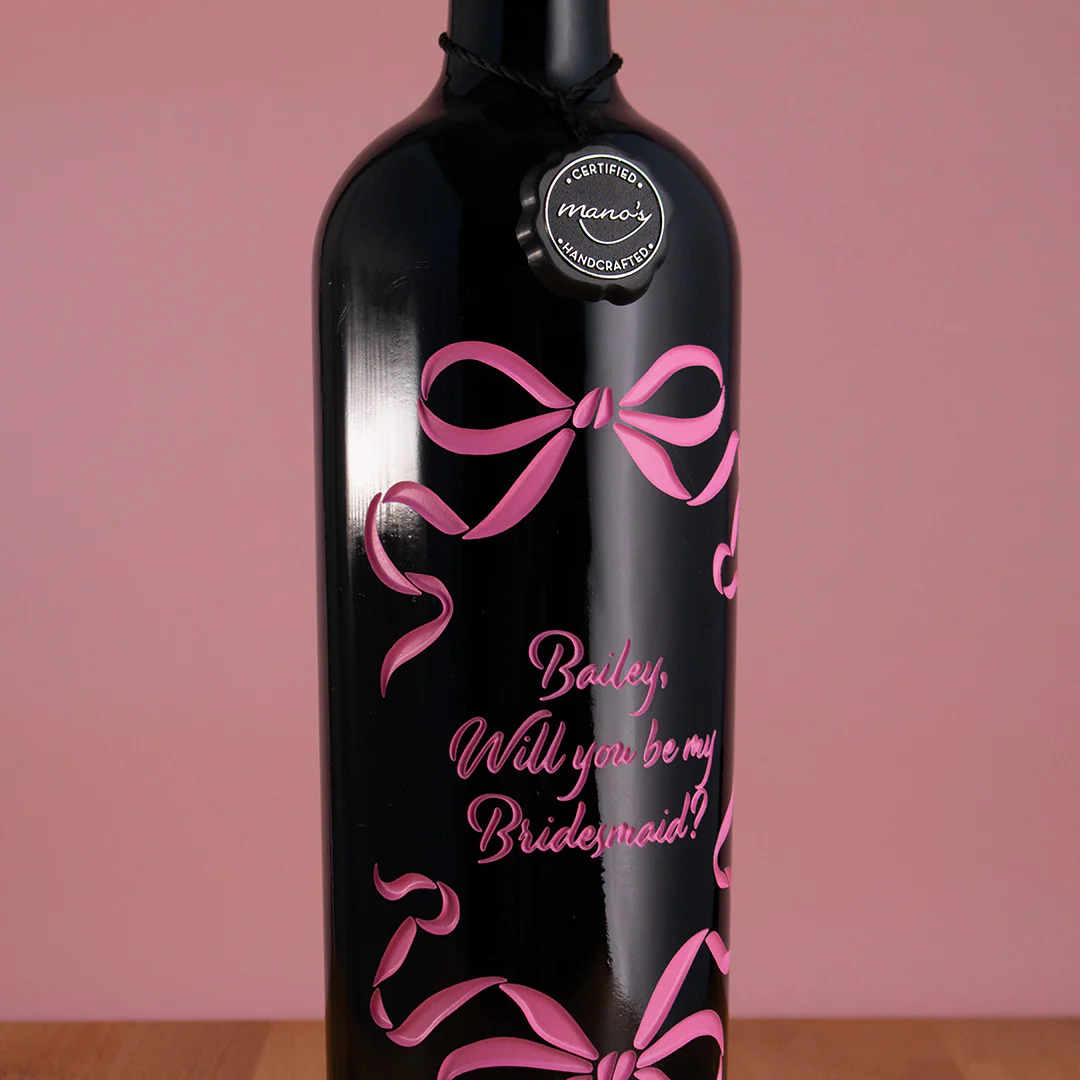 Bow Frame Custom Etched Wine - Image 4