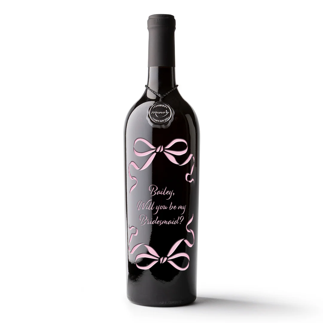 Bow Frame Custom Etched Wine - Image 5