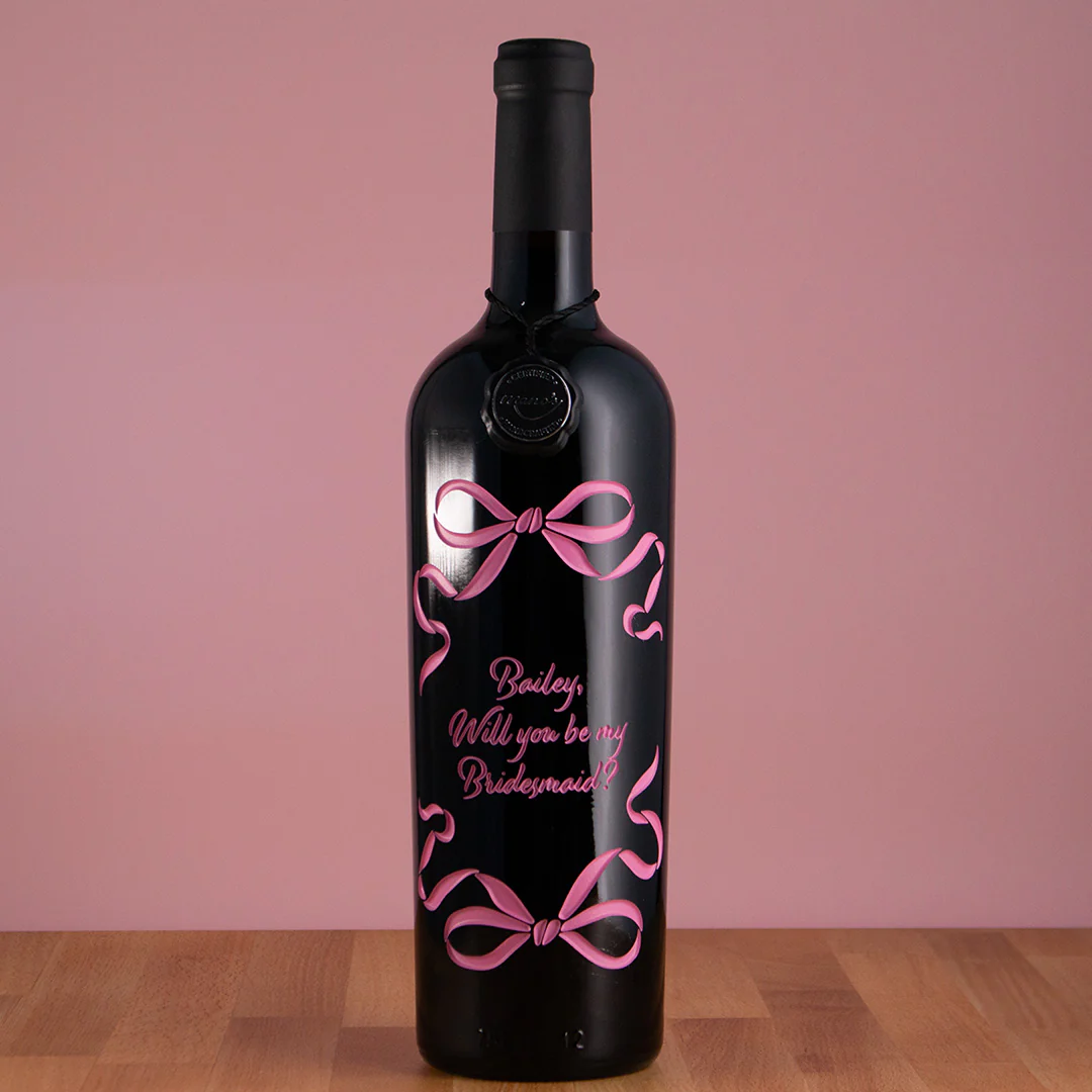 Bow Frame Custom Etched Wine - Image 6