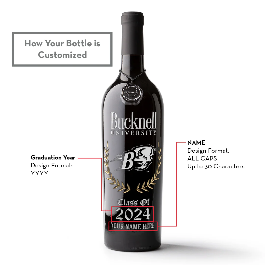 Bucknell University Custom Alumni Etched Wine - Image 4