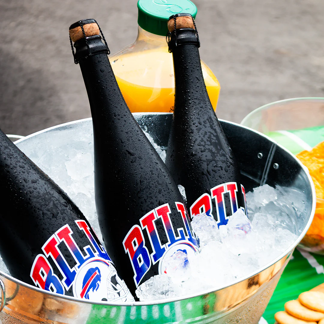 Buffalo Bills Helmet Matte Black Bubbly - Image 4