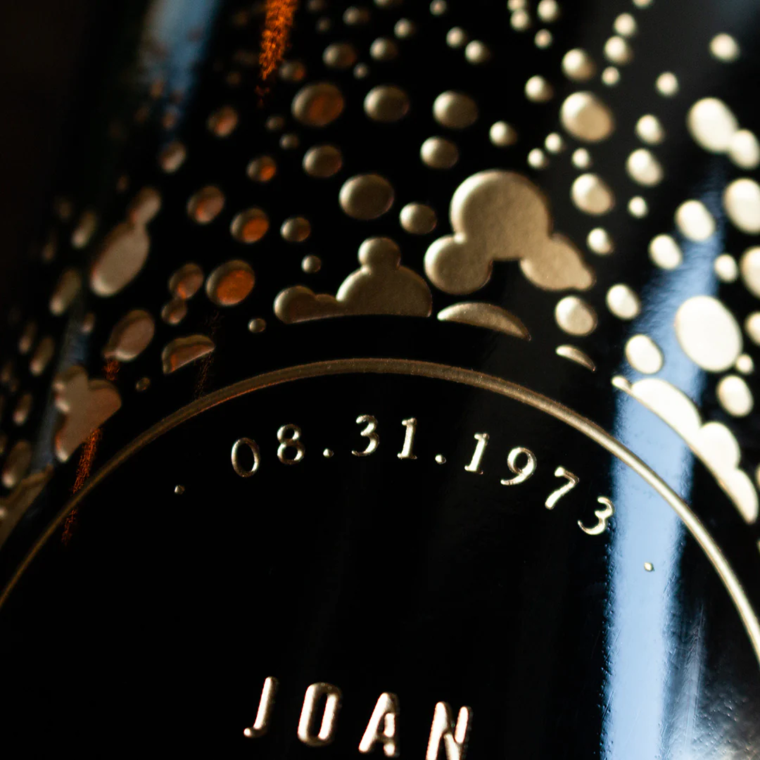 Celebration Circle Frame Custom Etched Wine Bottle - Image 6