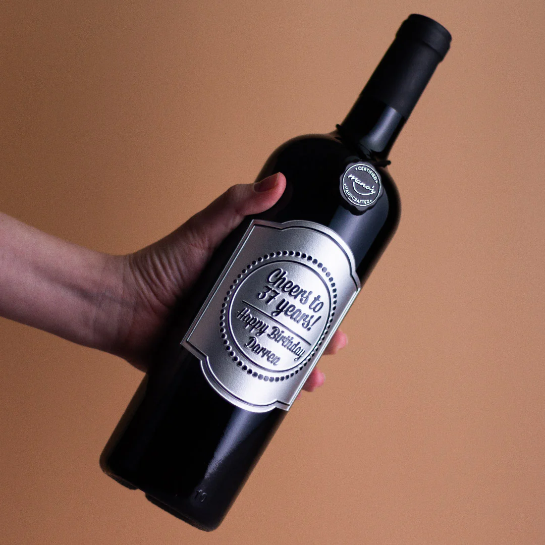 Birthday Cheers Custom Etched Wine Bottle - Image 4