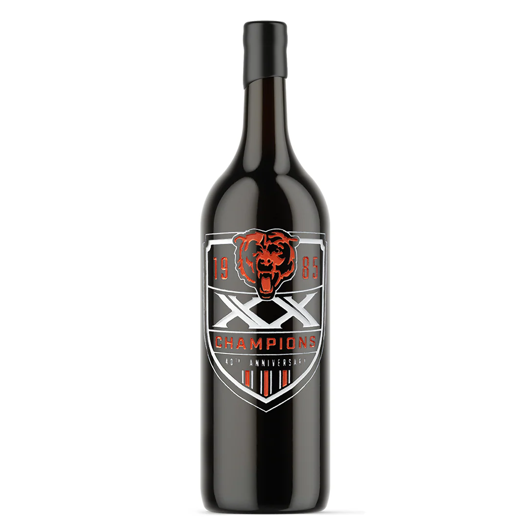 Chicago Bears Championship Anniversary 3L Etched Wine - Image 5