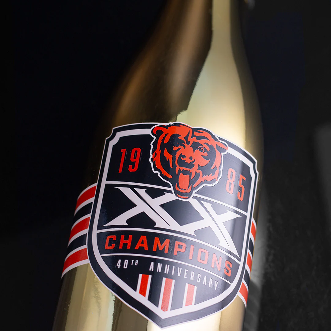 Chicago Bears Championship Anniversary Logo Gold Bubbly - Image 2