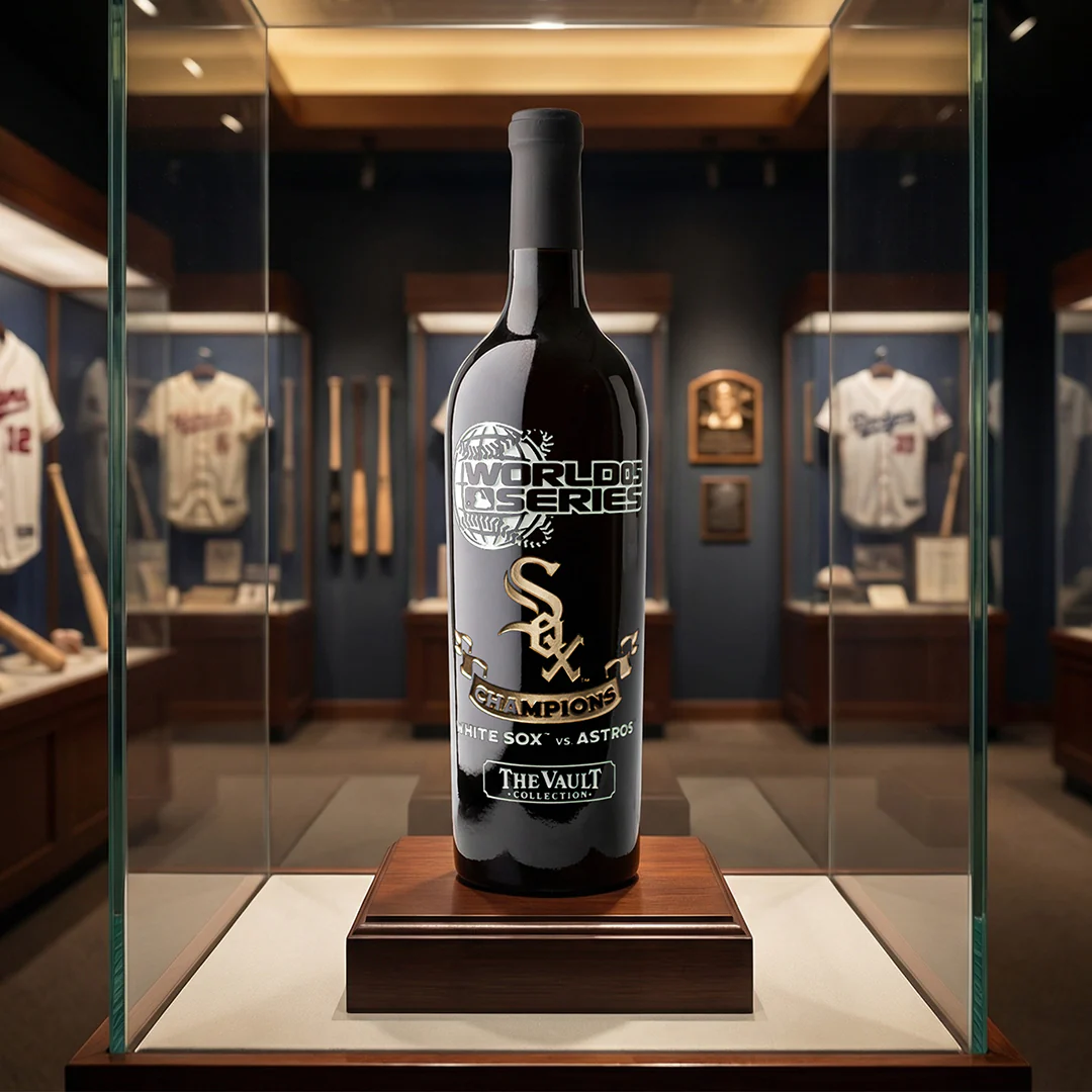 Chicago White Sox 2005 World Series Vault Etched Wine - Image 5