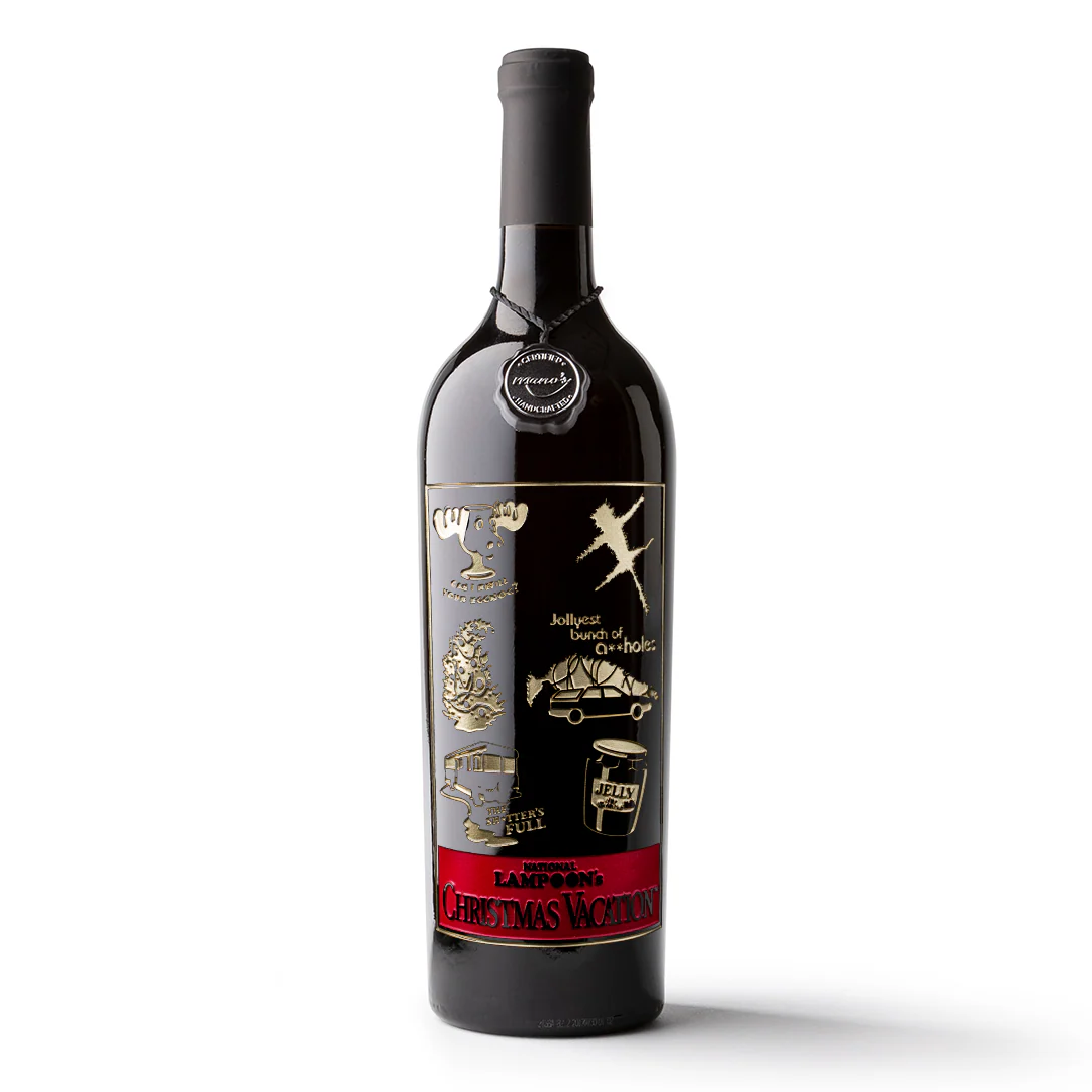 Christmas Vacation Icons Etched Wine