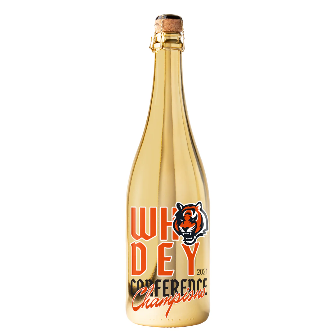 Cincinnati Bengals 2021 Conference Champions Gold Bubbly