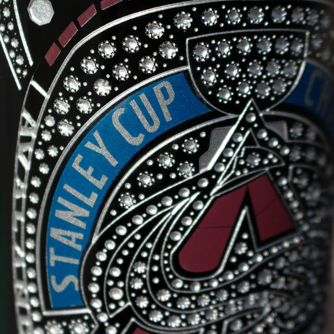 Colorado Avalanche Stanley Cup Ring Rendering Etched Wine - Image 3