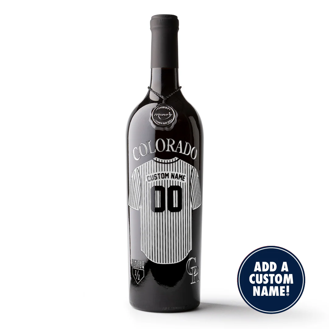 Colorado Rockies Custom Jersey Etched Wine