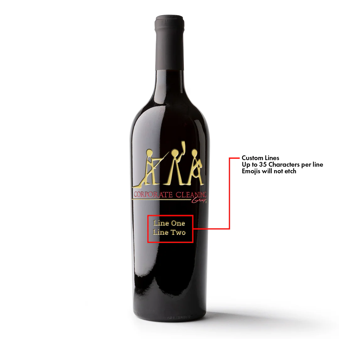 Corporate Cleaning Group Custom Etched Wine - Image 2