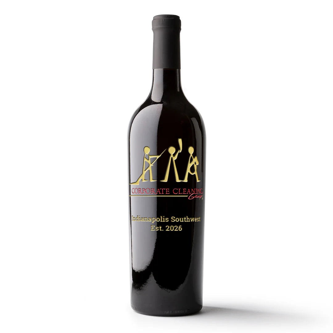 Corporate Cleaning Group Custom Etched Wine - Image 3