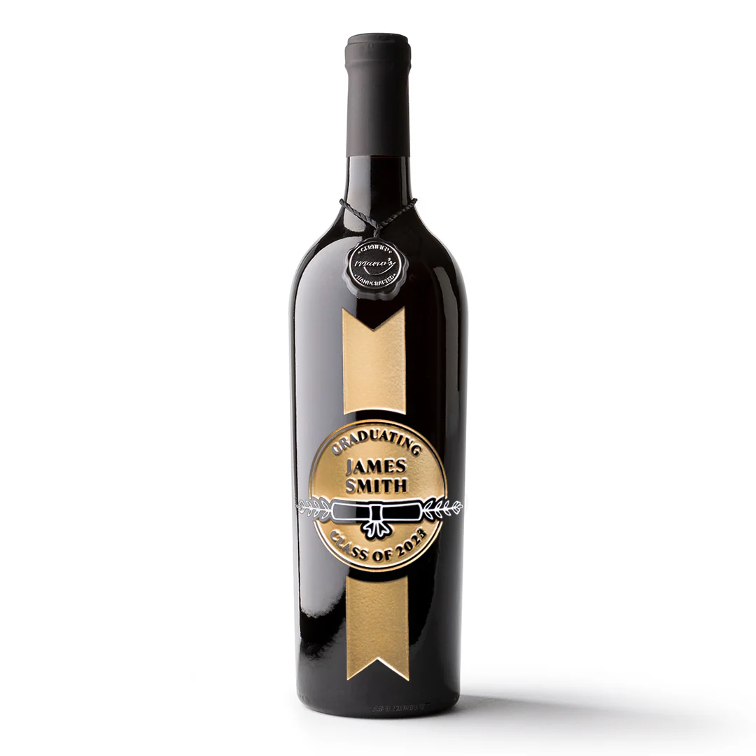 Custom Graduation Award Etched Wine - Image 5