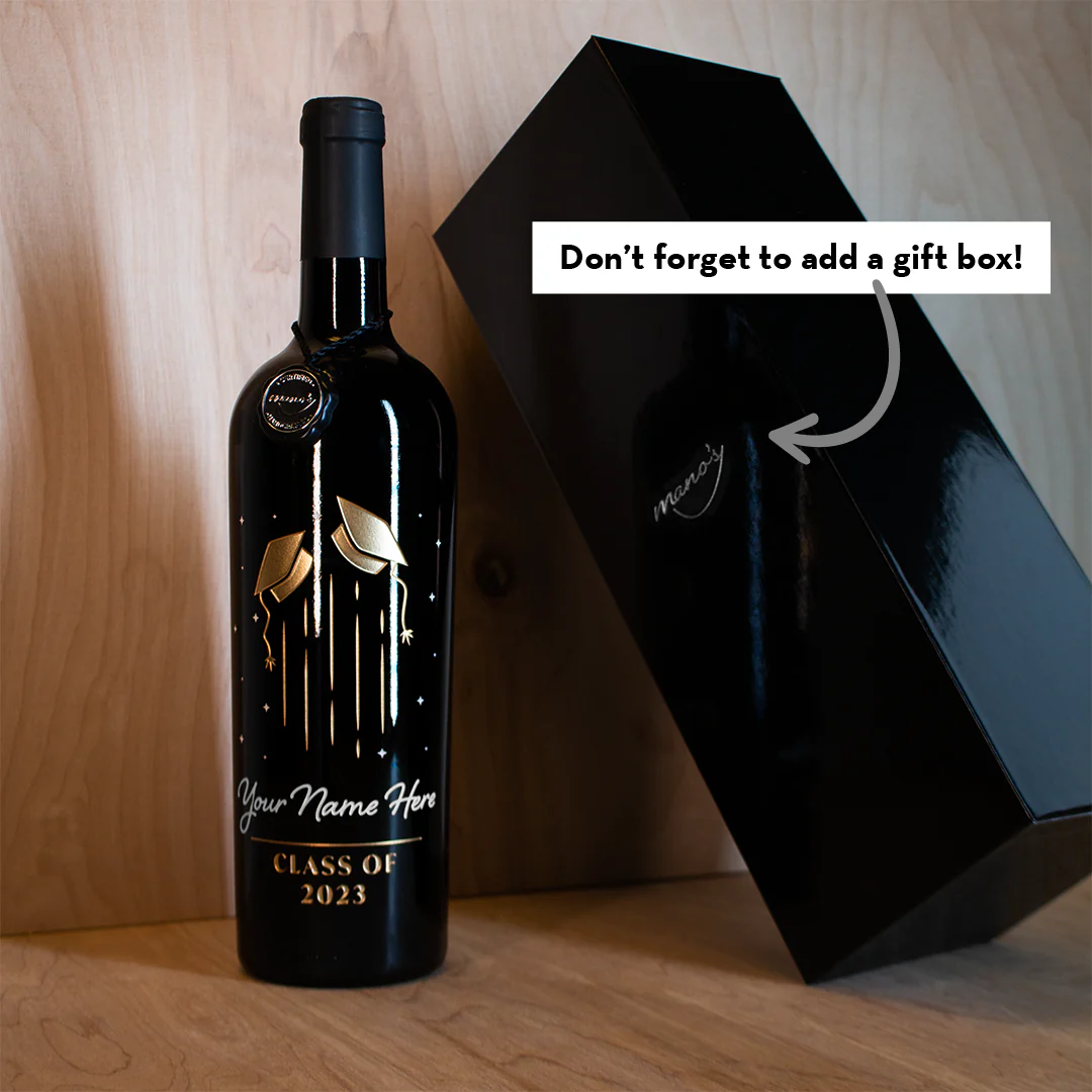Custom Graduation Cap Etched Wine - Image 5