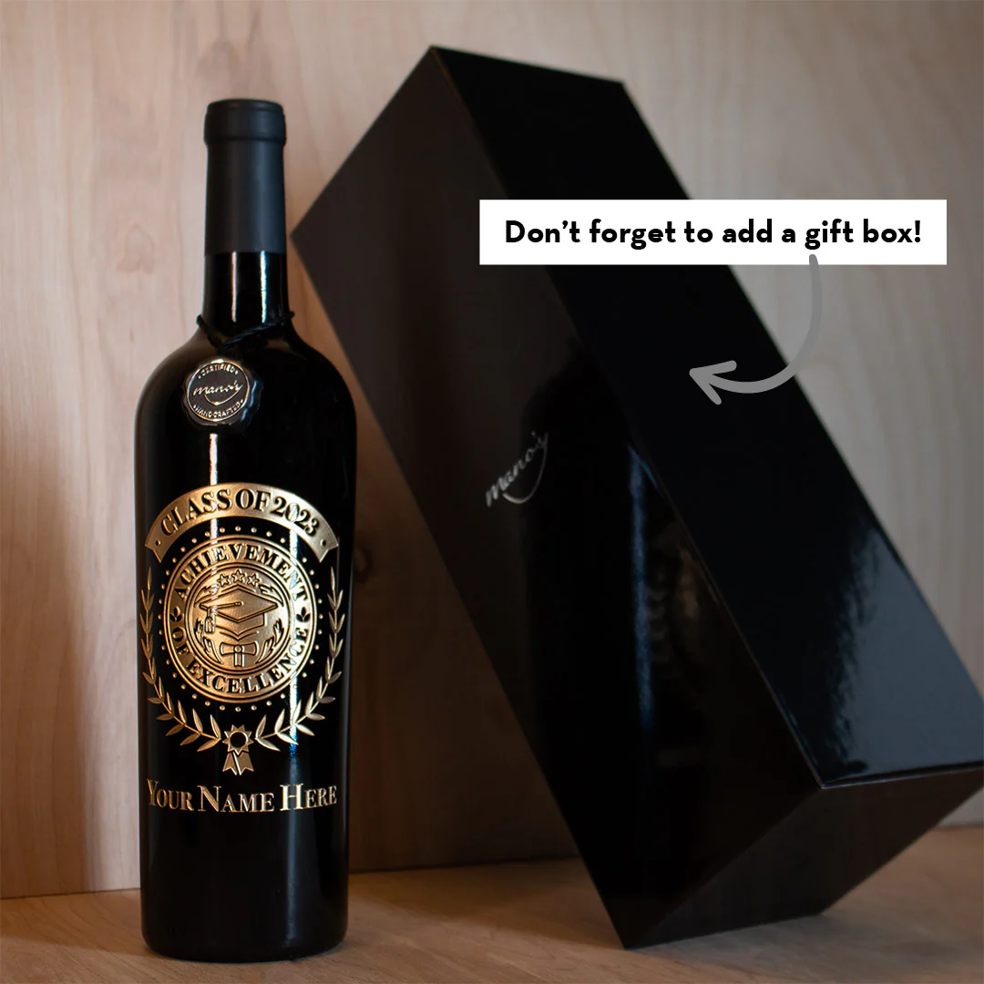 Custom Graduation Laurel Etched Wine - Image 15