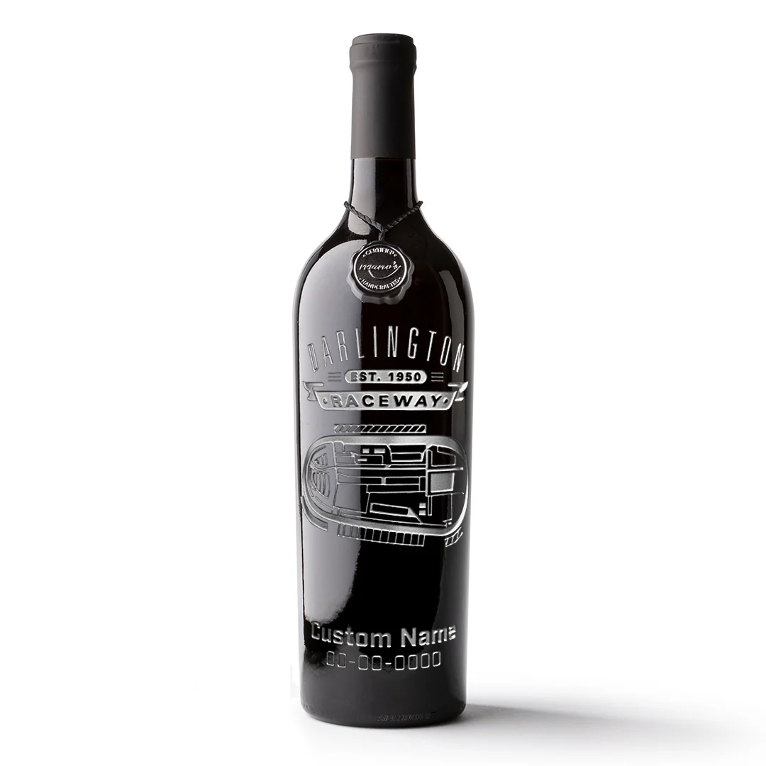 Darlington Raceway Custom Name Etched Wine - Image 4