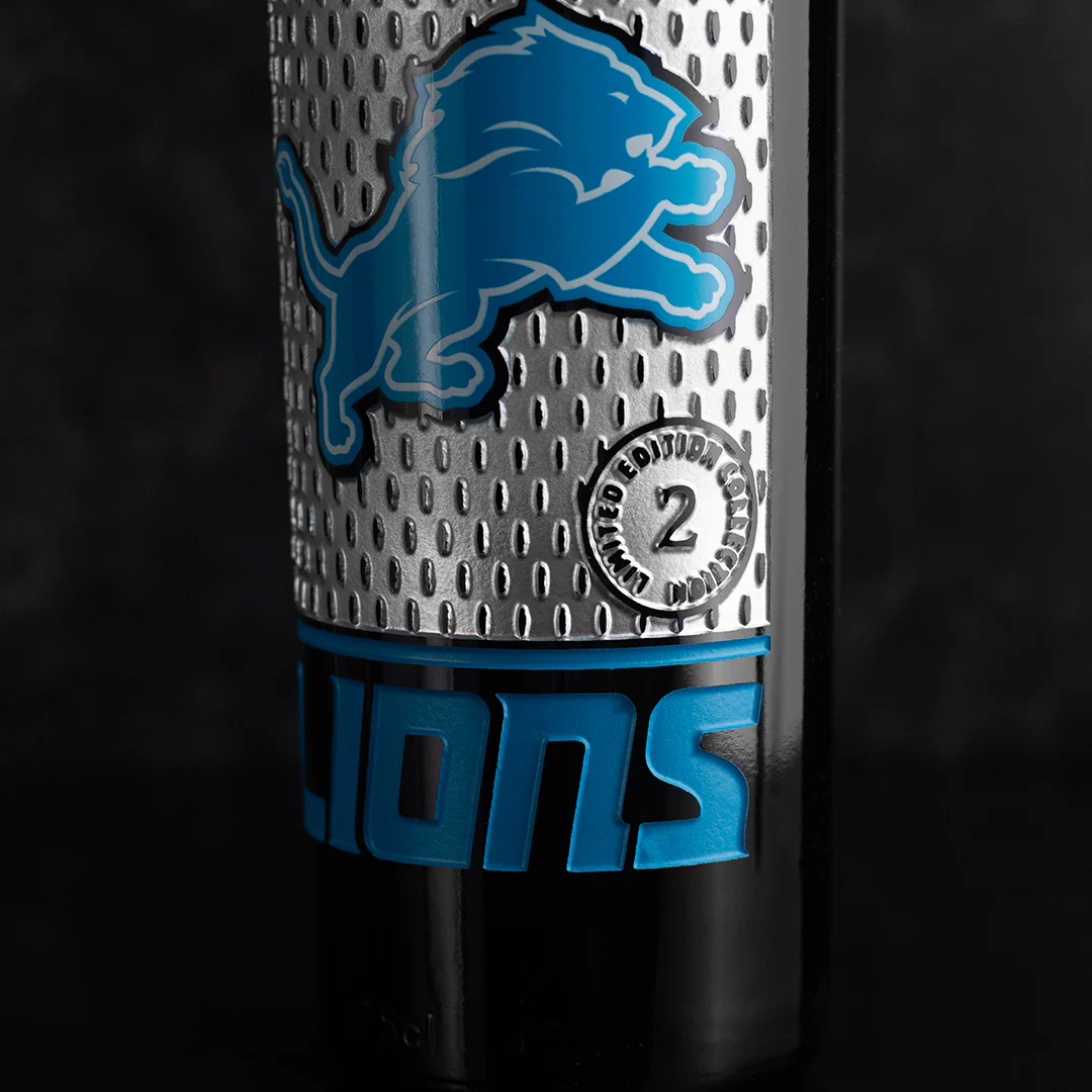Detroit Lions Limited Edition Collection 2 Etched Wine - Image 4