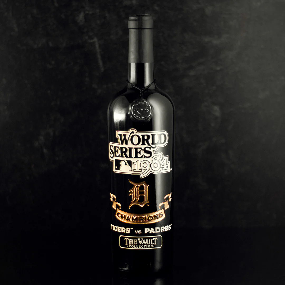 Detroit Tigers 1984 World Series Vault Etched Wine - Image 4