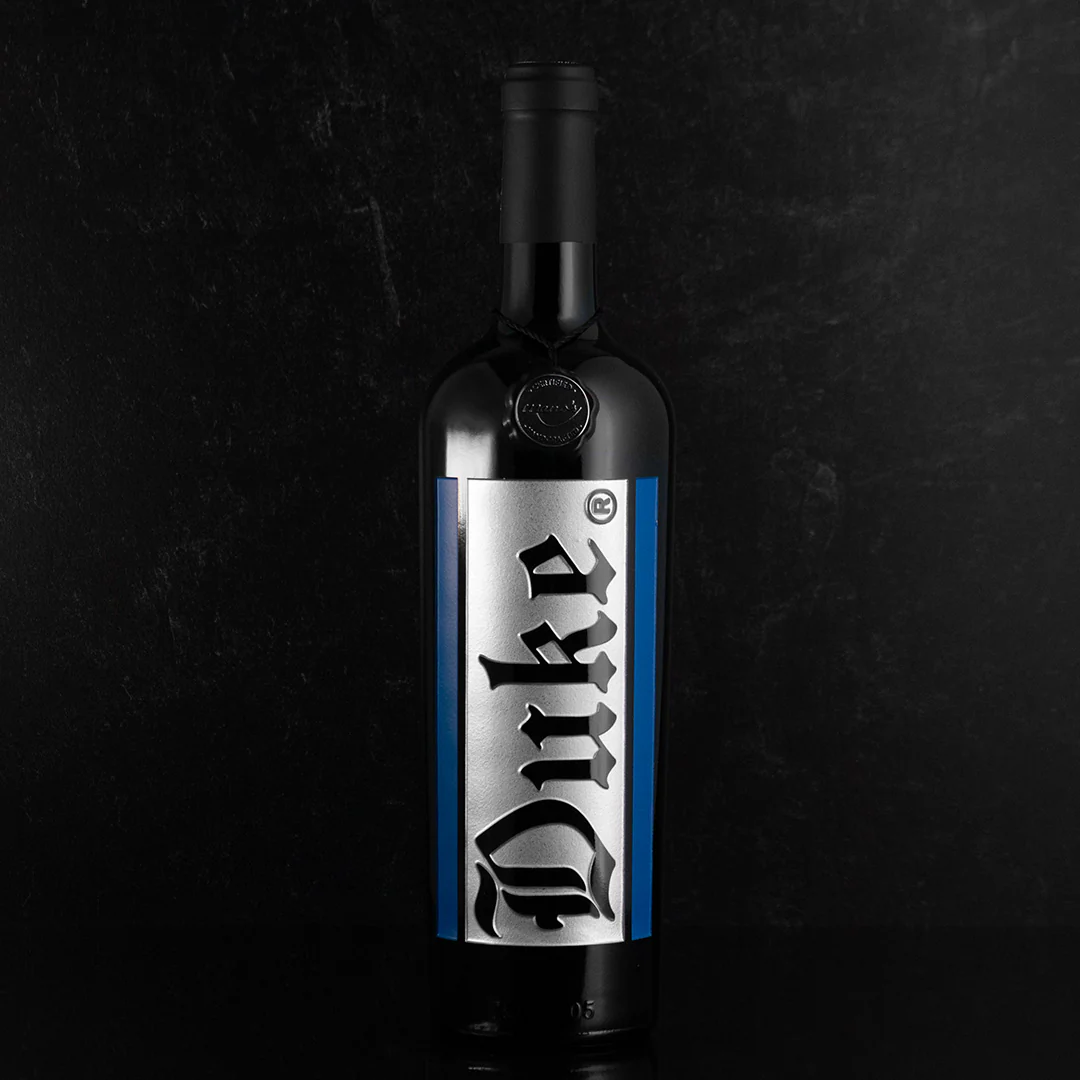 Duke University Logo Stripe Etched Wine - Image 3