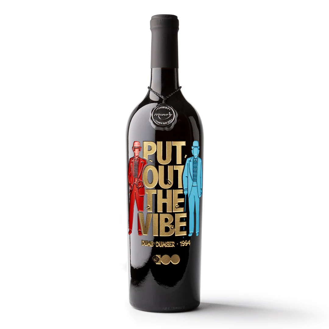 Dumb and Dumber Put Out the Vibe Etched Wine