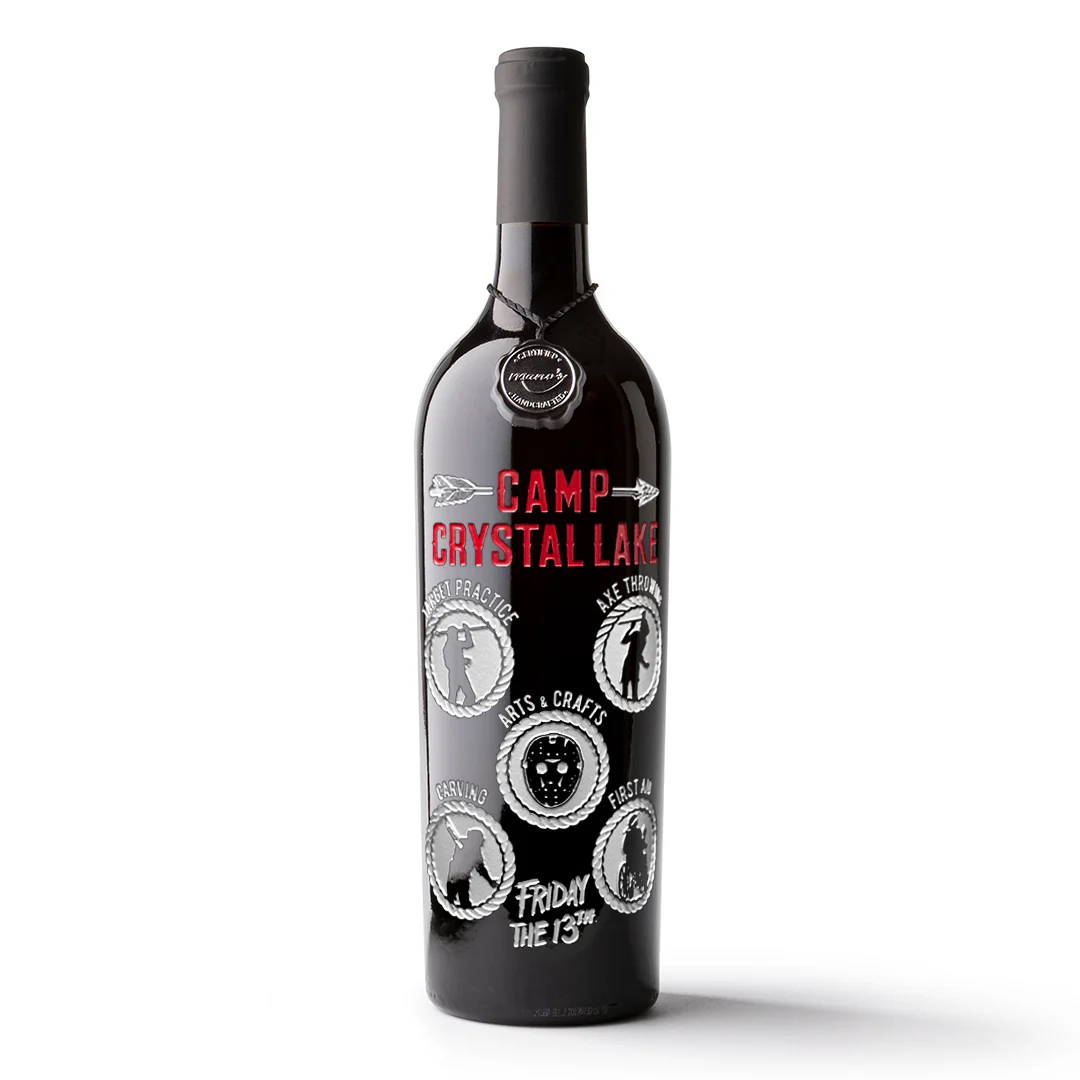 Friday the 13th Camp Activities Etched Wine