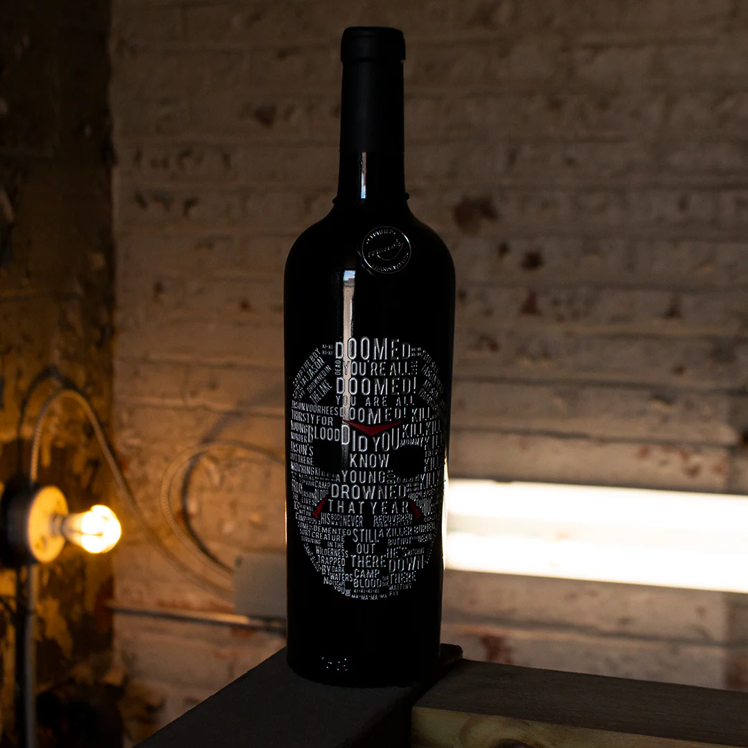 Friday the 13th Mask Etched Wine - Image 2