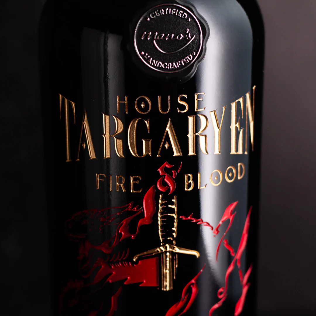 Game of Thrones Targaryen Dragons Etched Wine - Image 3