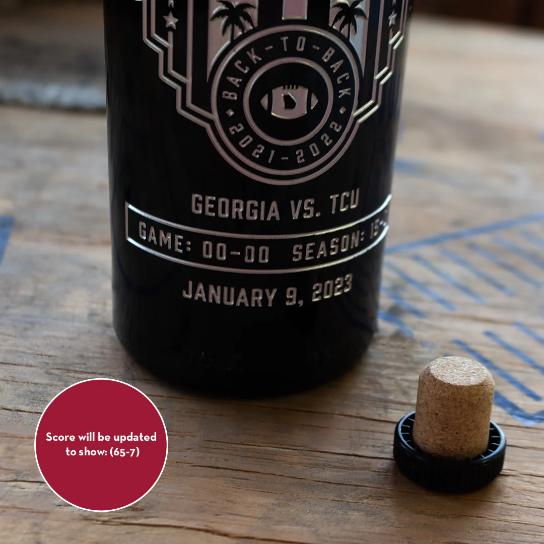 Georgia 2022 National Champions Logo Display Bottle - Image 5