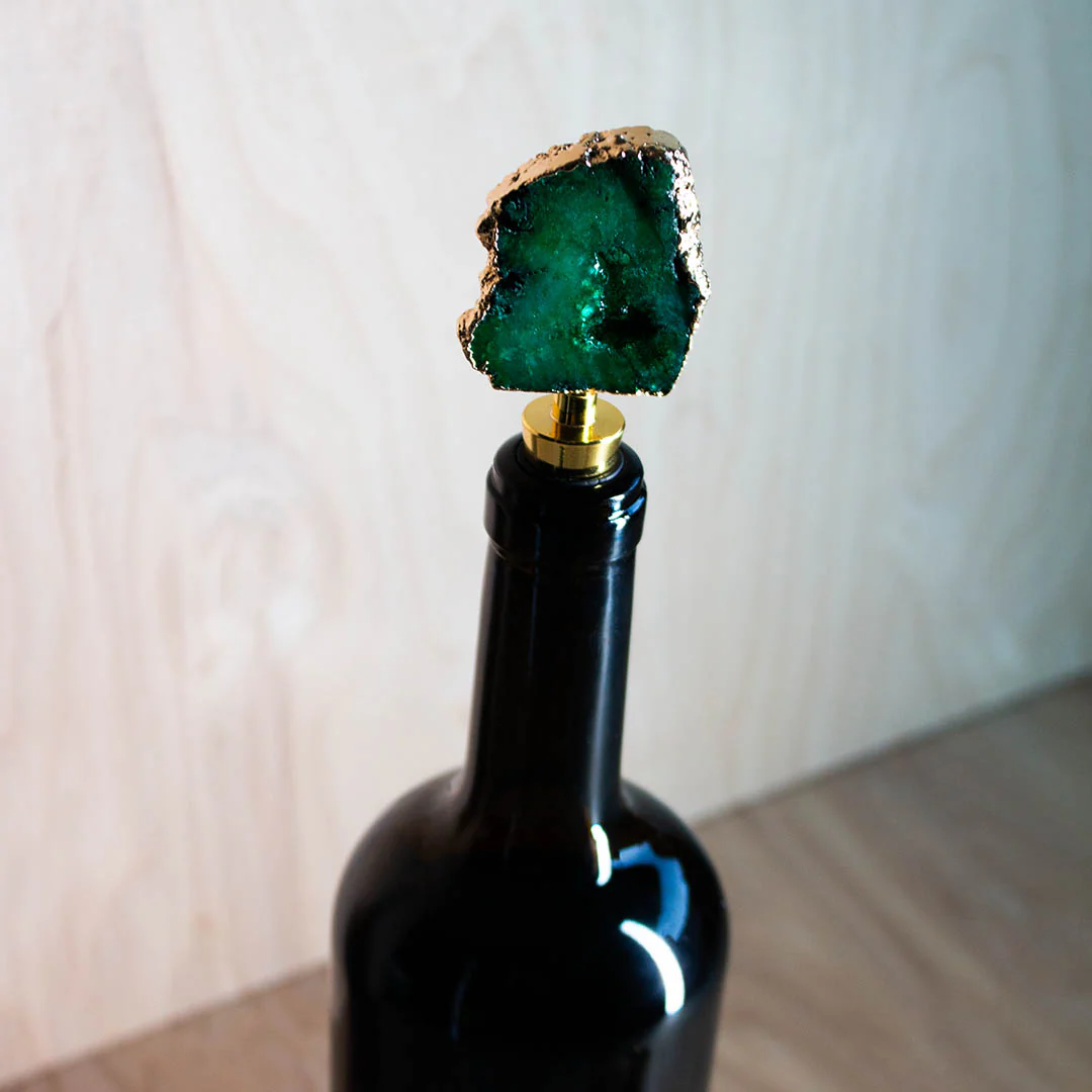 Green Geode Wine Stopper - Image 3