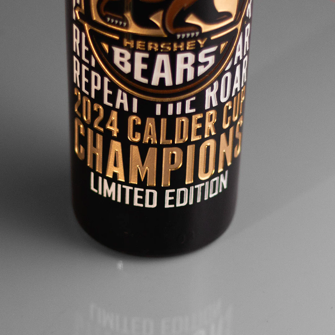 Hershey Bears 2024 Repeat the Roar Etched Wine Bottle - Image 3