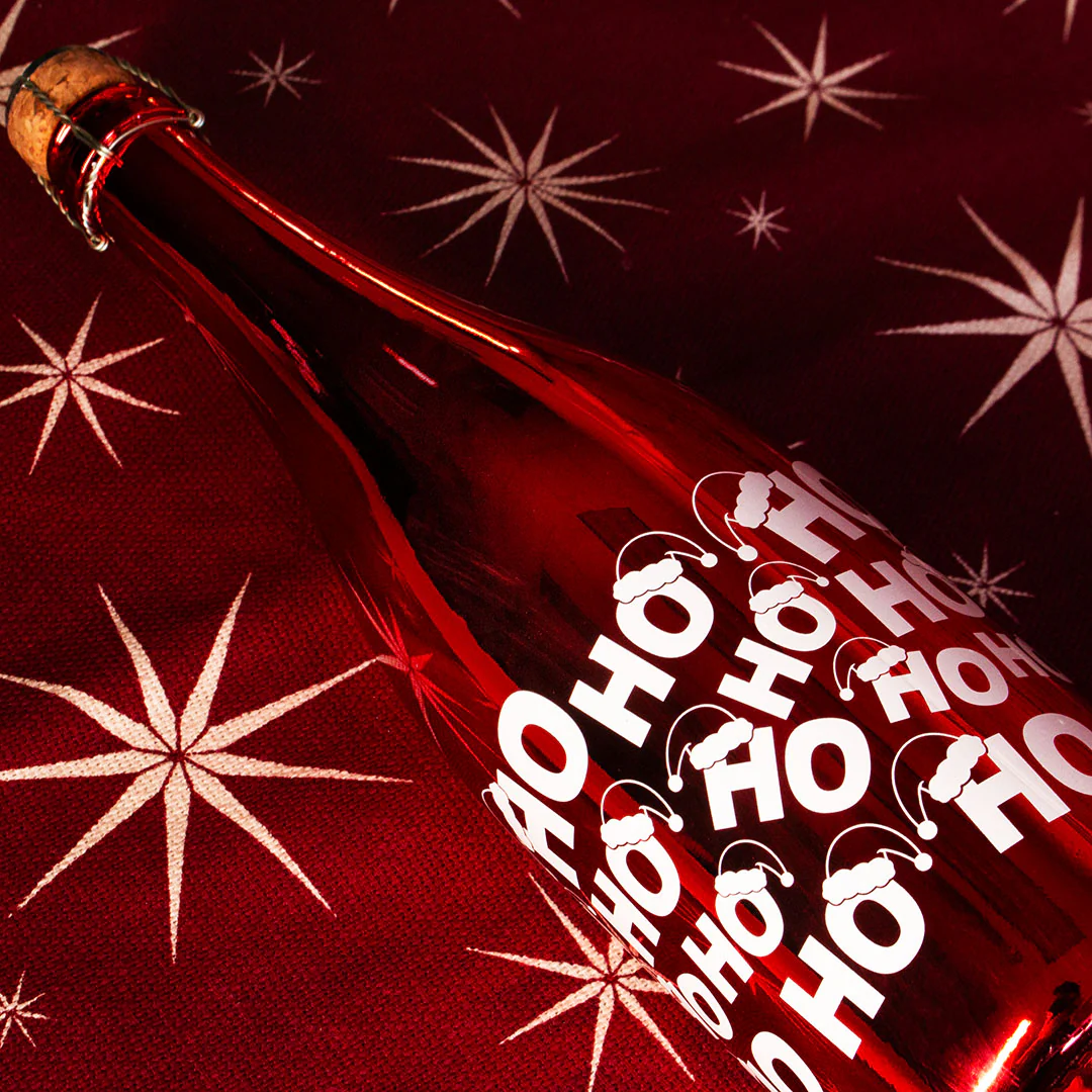 Ho Ho Ho Metallic Red Bubbly - Image 4