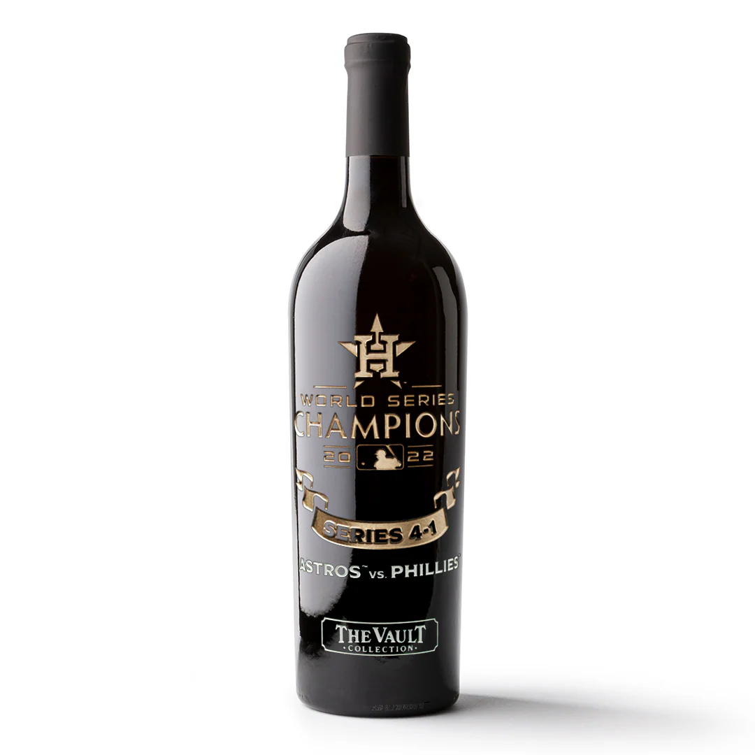 Houston Astros 2022 World Series Vault Etched Wine