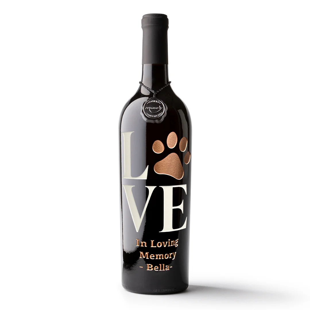 LOVE Pet Custom Etched Wine - Image 3