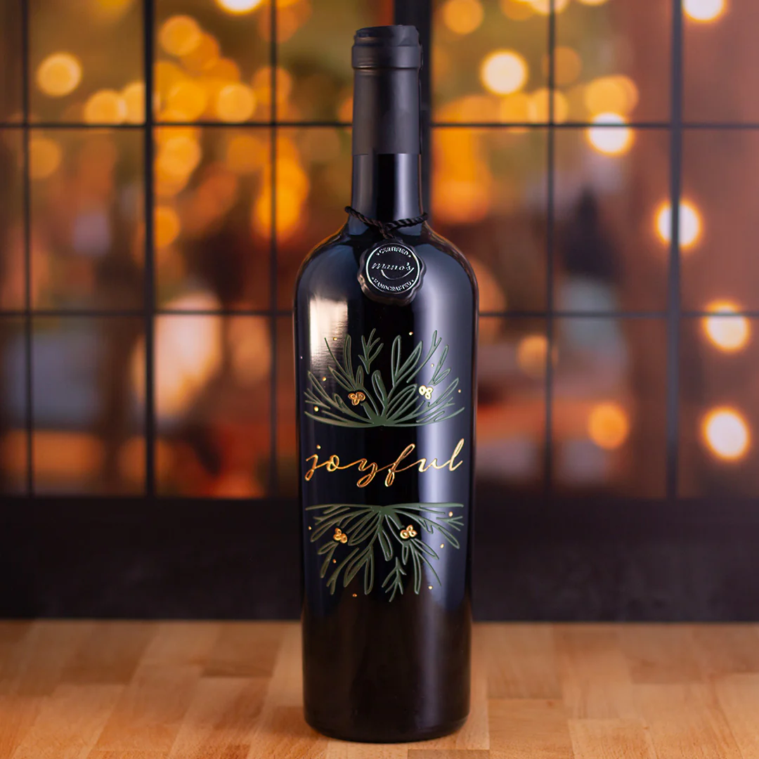 Joyful Foliage Etched Wine - Image 3