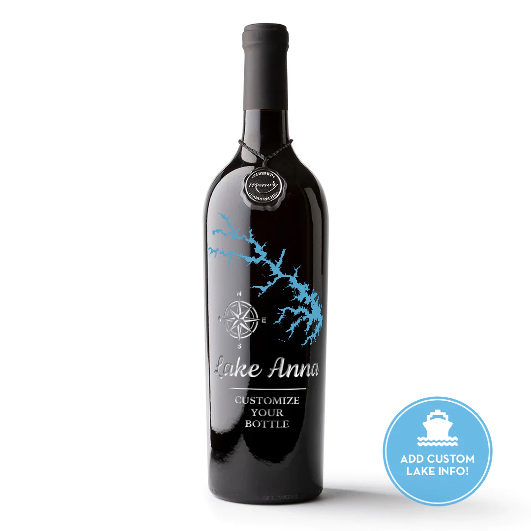 Lake Anna Custom Etched Wine
