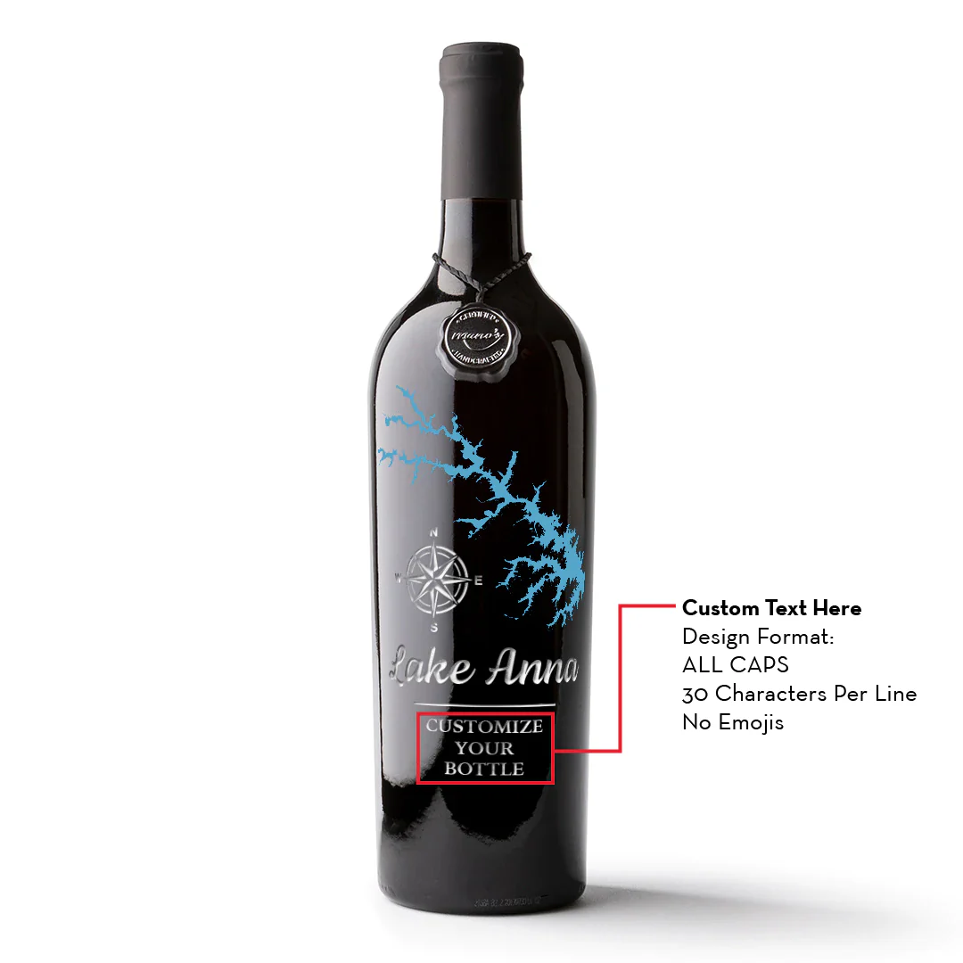 Lake Anna Custom Etched Wine - Image 2