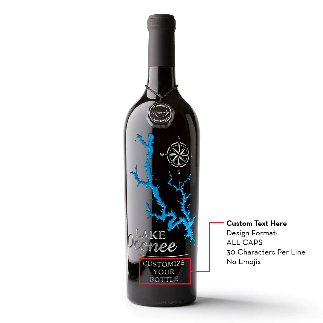 Lake Oconee Custom Etched Wine - Image 2