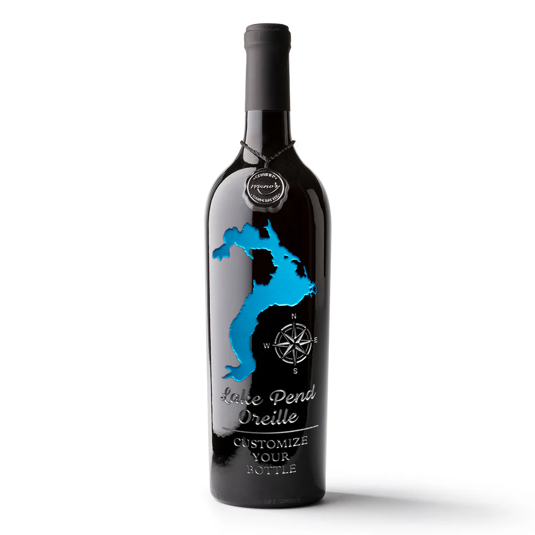 Lake Pend Oreille Custom Etched Wine - Image 3