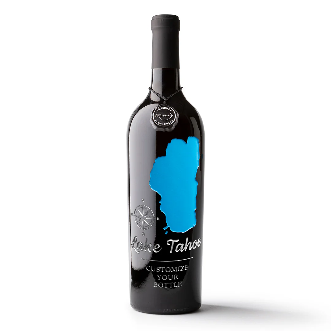 Lake Tahoe Custom Etched Wine - Image 3