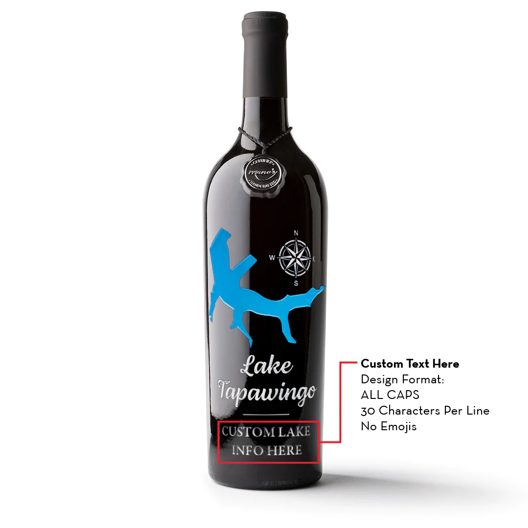 Lake Tapawingo Custom Etched Wine - Image 2